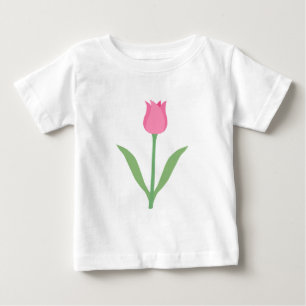 Hübsche Pink Tulip Blume. Baby T-shirt