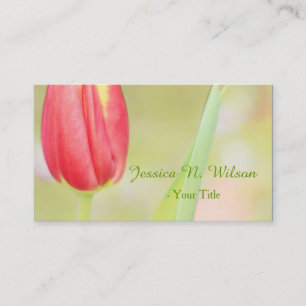 hübsche Pink Tulpe Blume Foto Kunst beruflich Visitenkarte