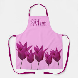 Hübsche Pink Tulpe floral stilvoll schön für Mum Schürze