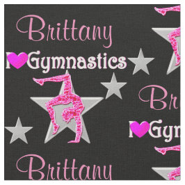 HÜBSCHE PINK UND SCHWARZE PERSONALISIERTE GYMNASFA STOFF