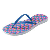 Hübsche Pink Water Lily Muster Flip Flops Badesandalen (Schrägansicht)