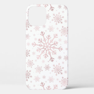 Hübsche Pink Weihnachtsschneeflocken im Winterweiß Case-Mate iPhone Hülle