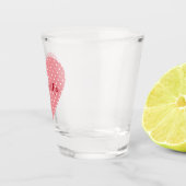 Hübsche Pink-Weiß-Polka-Punkte Schnapsglas (Rechts)