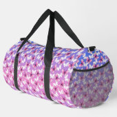 Hübsche pink-weiße Schmetterlingsmuster-Duffeltasc Duffle Bag (Rechte Ecke)