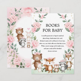 Hübsche Pink Woodland Animal Books for Baby Girl Begleitkarte