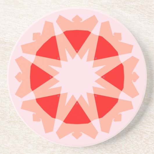 Hübsche Pinke Rote Whimsical Fun Stern Dopamin Dek Getränkeuntersetzer (Vorne)