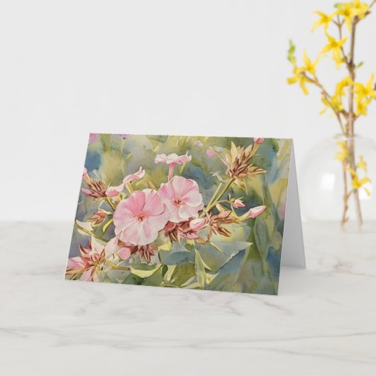 Hübsche Pinks - Geburtskarte Karte (Gelbe Blume)