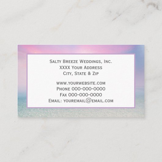 Hübsche Pinks Visitenkarte (Rückseite)