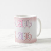Hübsche Pinsel Licht lila Blah Blah Kaffeetasse (VorderseiteRechts)