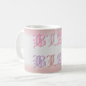 Hübsche Pinsel Licht lila Blah Blah Kaffeetasse (Vorderseite Links)
