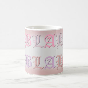 Hübsche Pinsel Licht lila Blah Blah Kaffeetasse