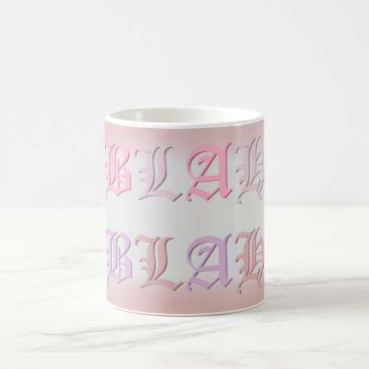 Hübsche Pinsel Licht lila Blah Blah Kaffeetasse (Mittel)