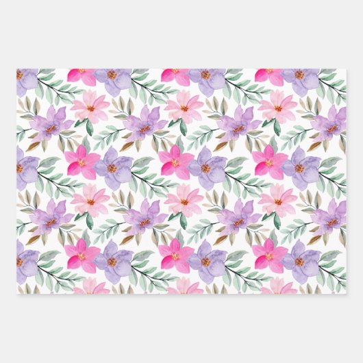 Hübsche Pinsel und Pfirsichfarben Geschenkpapier Set (Vorderseite 2)