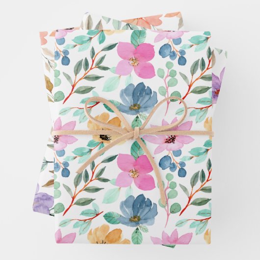 Hübsche Pinsel und Pfirsichfarben Geschenkpapier Set (Beispiel)