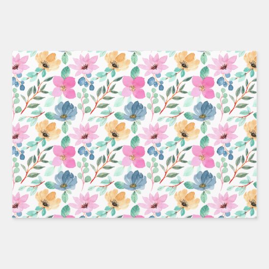 Hübsche Pinsel und Pfirsichfarben Geschenkpapier Set (Vorderseite)