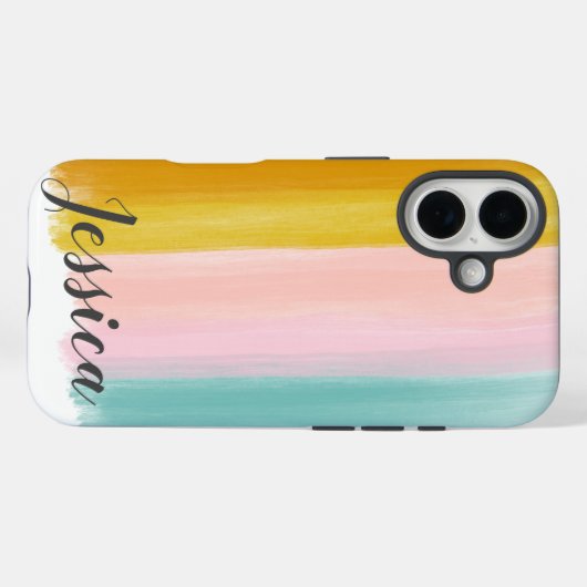 Hübsche Pinselstriche Case-Mate iPhone Hülle (Rückseite (Horizontal))