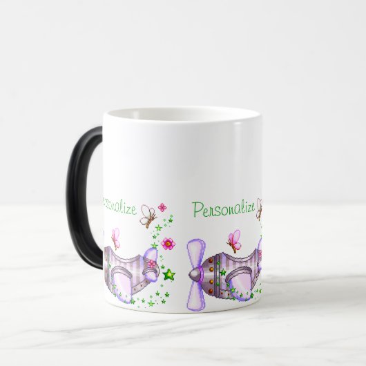 Hübsche Pixelart Verwandlungstasse (Vorderseite Links)