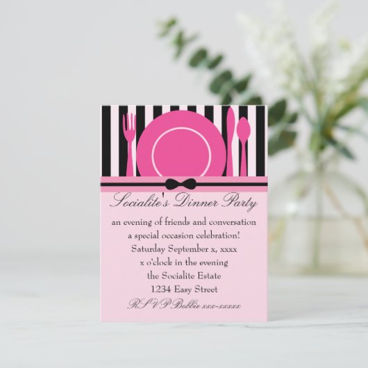 Hübsche Platzierung Einladung (Stehend Vorderseite)