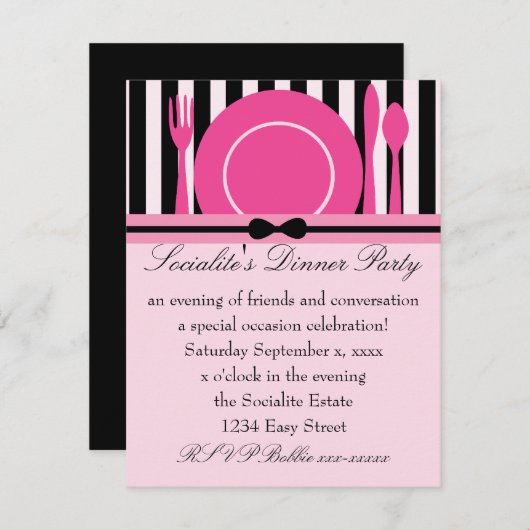 Hübsche Platzierung Einladung (Vorne/Hinten)