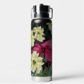 Hübsche Poinsettia Pflanze Trinkflasche (Hinten)