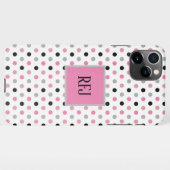 Hübsche Polka Dots iPhone Hülle (Rückseite (Horizontal))