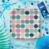 Hübsche Polka Dots Pappteller (Party)