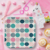 Hübsche Polka Dots Pappteller (Party)