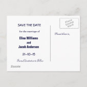 Hübsche Polka Dots Save the Date Postkarte (rot) (Rückseite)