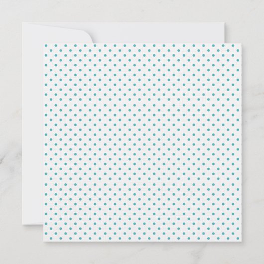 Hübsche Polka-Punkte und Einladung (Rückseite)