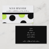 Hübsche Polka-Punkte Visitenkarte (Vorne/Hinten)