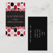 Hübsche Polka-Punkte Visitenkarte (Vorne/Hinten)