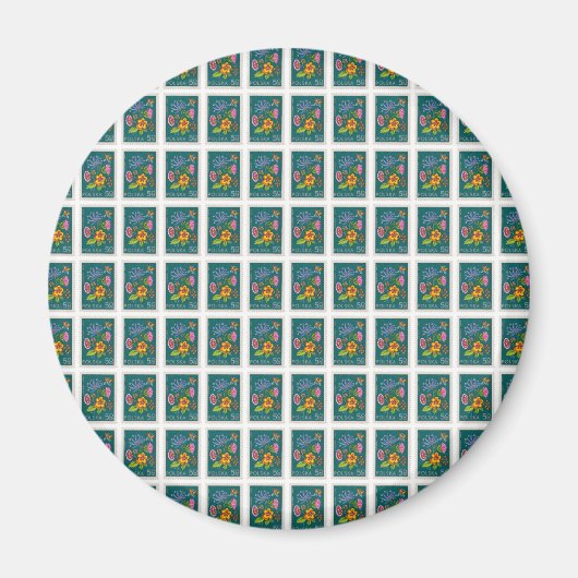 Hübsche polnische Briefmarke Magnet (Vorne)