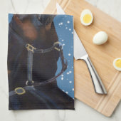 Hübsche Pony-frohe Weihnacht-Küchen-Tücher Handtuch (Viertel Falte)