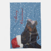 Hübsche Pony-frohe Weihnacht-Küchen-Tücher Handtuch (Vertikal)