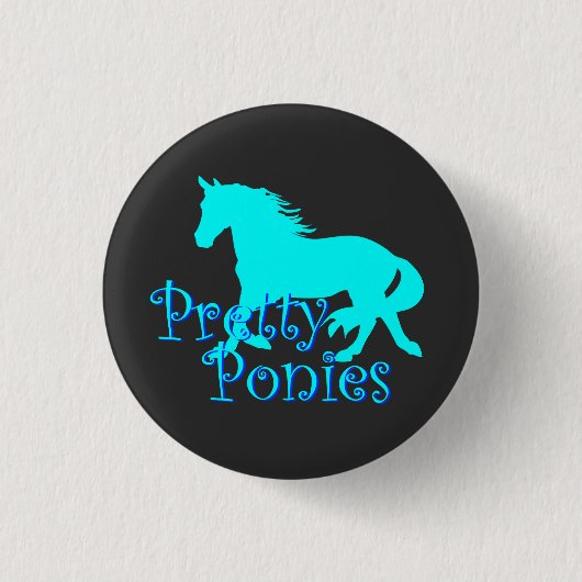 Hübsche Ponys Offiziell Button (Vorderseite)
