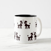 Hübsche Poodles Zweifarbige Tasse (VorderseiteRechts)