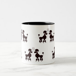 Hübsche Poodles Zweifarbige Tasse