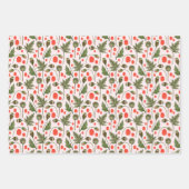 Hübsche Poppies Foliage Geschenkpapier Set (Vorderseite)