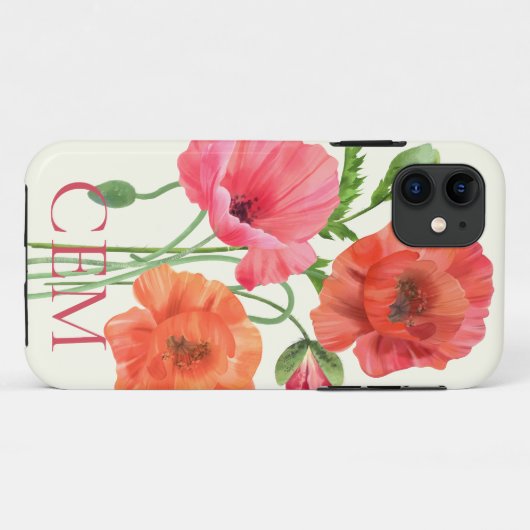 Hübsche Poppies-Handy Case-Mate iPhone Hülle (Rückseite (Horizontal))