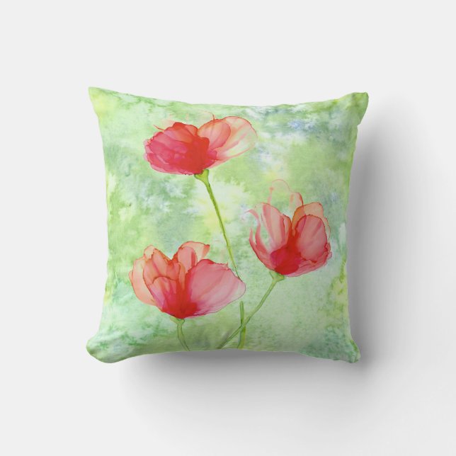 Hübsche Poppies Pillow Kissen (Vorderseite)
