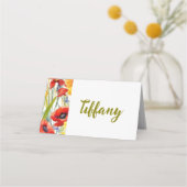 Hübsche Poppies-Platzkarten Platzkarte (Vorderseite)