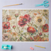 Hübsche Poppies Seidenpapier (Basteln)