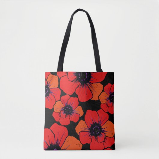 Hübsche Poppies Tote Bag Tasche (Vorderseite)