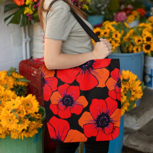 Hübsche Poppies Tote Bag Tasche