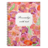 Hübsche Poppies Wasserfarbe Notizblock (Vorderseite)