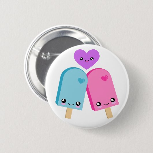 Hübsche Popsicles BESTE FREUNDIN Kawaii Buttons (Vorne & Hinten)
