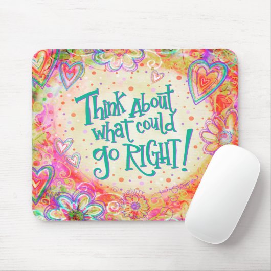 Hübsche positive Vibes Zitatinkrivität Mousepad (Mit Mouse)