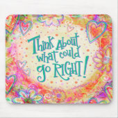 Hübsche positive Vibes Zitatinkrivität Mousepad (Vorne)