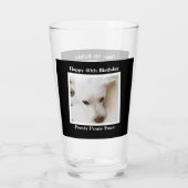 Hübsche Pouty Face Niedlicher Hund 40. Geburtstag Glas (Rückseite)