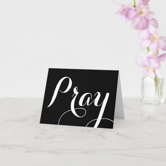 hübsche PRAY-Schriftzeichen | Karte (Orchidee)